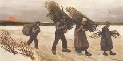 Vincent Van Gogh Wood Gatherers in the Snow (nn04) France oil painting art